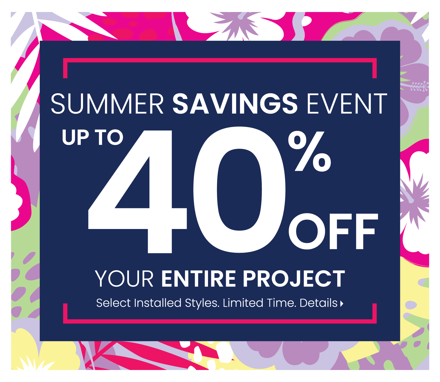 Up to 40% off + Special Financing